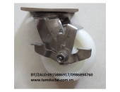BÁNH XE PA 100*50 CÀNG INOX 304 XOAY KHÓA
