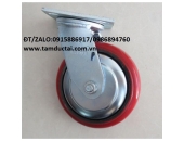 BÁNH XE PU 200*50 CÀNG INOX 304 XOAY