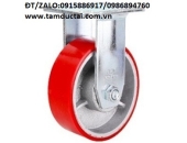 BÁNH XE PU GANG 200*50 CỐ ĐỊNH
