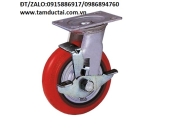 BÁNH XE PU GANG 200*50 XOAY CÓ KHÓA HÀN QUỐC