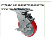 BÁNH XE PU NIỀNG GANG 200*50 XOAY KHÓA