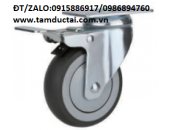 BÁNH XE TPR XÁM 100*32 XOAY KHÓA