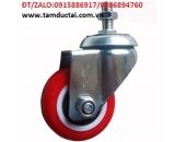 BÁNH XE TPU 100*32 XOAY TY REN M12