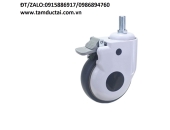 BÁNH XE Y TẾ 75*32 XOAY KHÓA TY REN M12