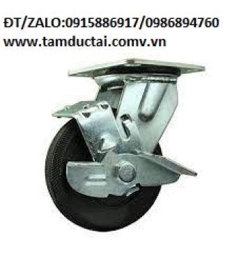 BÁNH XE CAO SU 200*50 XOAY KHÓA
