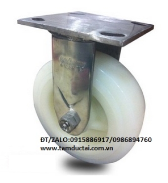 BÁNH XE PA 100*50 CÀNG INOX 304 CỐ ĐỊNH