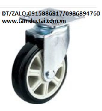 BÁNH XE PU 100*50 MÂM NAN XOAY