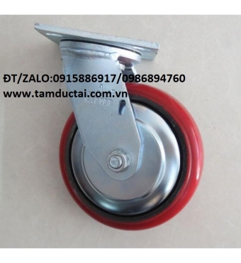 BÁNH XE PU 200*50 CÀNG INOX 304 XOAY
