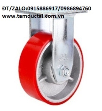 BÁNH XE PU GANG 100*50 CỐ ĐỊNH