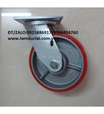 BÁNH XE PU GANG 100*50 XOAY , HÀN QUỐC