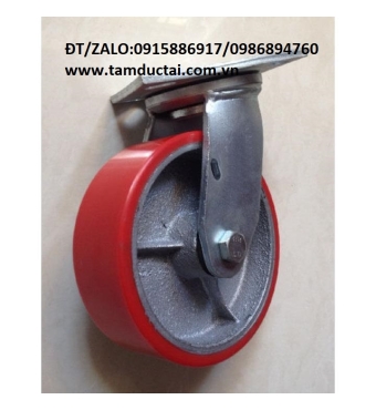 BÁNH XE PU GANG 130*50 XOAY