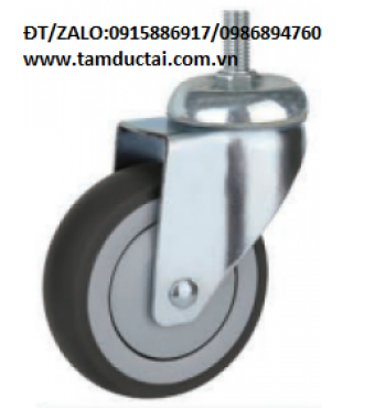 BÁNH XE TPR XÁM 125*32 XOAY M12 