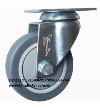 BÁNH XE TPR XÁM 125*32 XOAY
