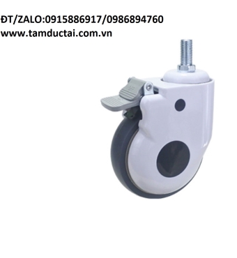 BÁNH XE Y TẾ 75*32 XOAY KHÓA TY REN M12
