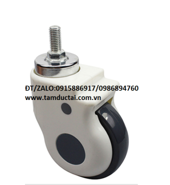 BÁNH XE Y TẾ 75*32 XOAY TY REN M12
