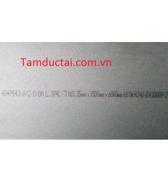 Tấm Inox 304L 35.0 x 1500 x 6000mm