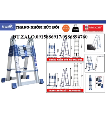 Thang Nhôm Rút Chữ A Nikawa
