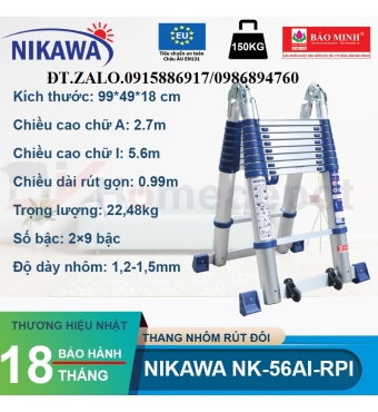 Thang Nhôm Rút Chữ A Nikawa