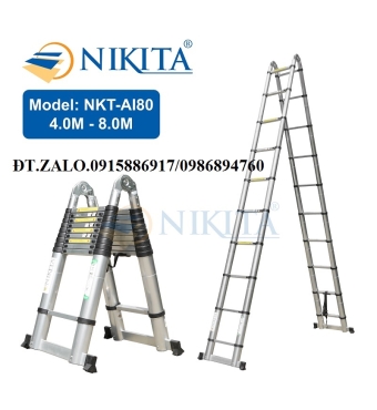 Thang nhôm rút chữ a Nikita Ai80