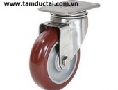 BÁNH XE PU 150*50 CÀNG INOX 304 XOAY