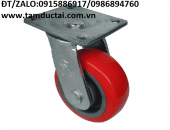 BÁNH XE PU NIỀNG GANG 100*50 XOAY