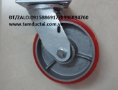 BÁNH XE PU GANG 125*50 XOAY , HÀN QUỐC