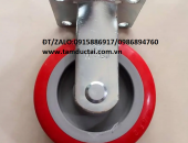 BÁNH XE PU LÕI NHỰA 100*50 CỐ ĐỊNH