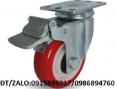 BÁNH XE PU LÕI NHỰA 200*50 XOAY KHÓA